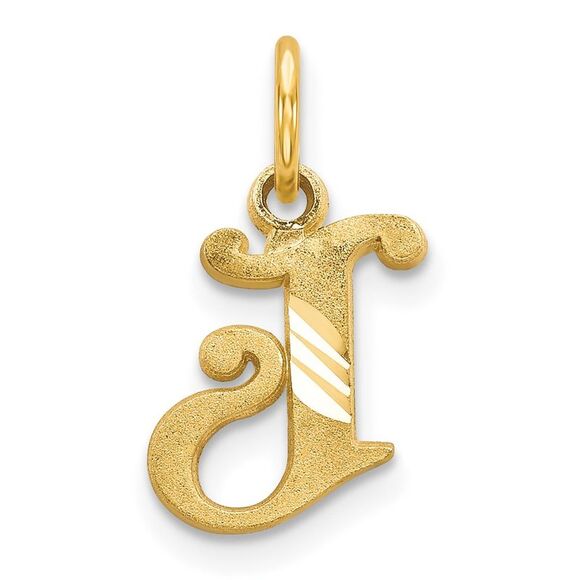 14k Yellow Gold, Isabelle Collection, Mini Letter J Initial Charm - Picture 1 of 5